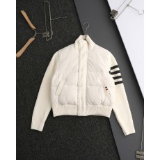 톰브라운 네 줄 바 패치워크 화이트 오리털 니트[남여공용]