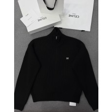 [TJ공장] 셀린느 하이넥 지퍼 울니트 가디건