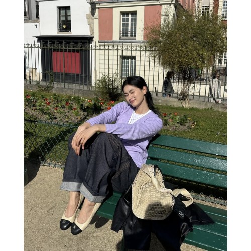 [해피샵] 샤넬 24B 퀼팅 플랫 슈즈
