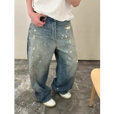 아크네 25SS 핸드페인팅 그래피티 워싱 일자 데님 팬츠