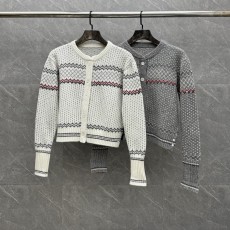 [대리석집] 톰브라운 여성 자카드 라운드넥 울 가디건