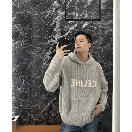 [TJ공장] 셀린느 골지 양털 후드 풀오버
