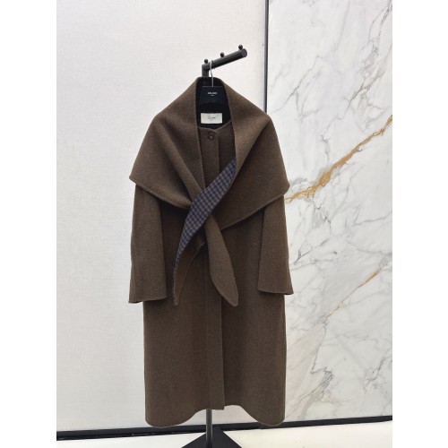 셀린느 25SS·FW  스카프 세트 더블페이스 코트
