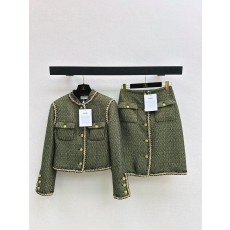 샤넬 26SS 우븐 코트 & 스커트 세트 [상의]
