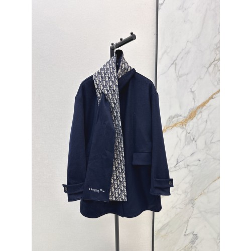 디올 25SS·FW 탈부착 디테일 모직 코트