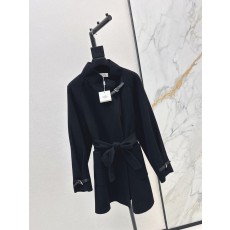 에르메스 25SS·FW 하이넥 미디 롱 더블페이스 코트
