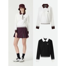PXG 여성 25FW 카라 배색 니트 풀오버