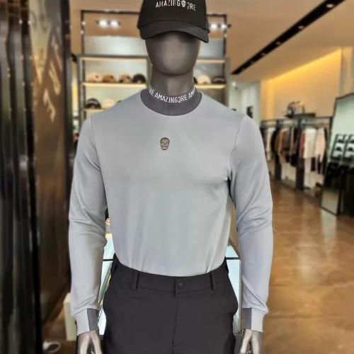 어메이징크리 25FW 남성 하이넥 기모 이너 티셔츠