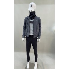 타이틀리스트 그레이 슬림핏 남성 니트 믹스 경량 자켓