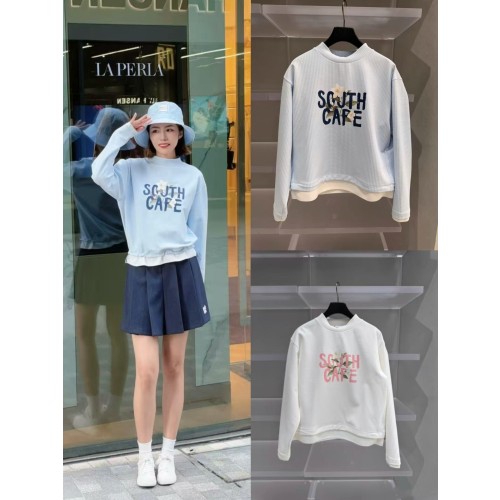 사우스케이프 25FW 여성 라운드넥 캐주얼 긴팔 상의