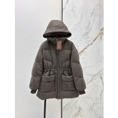 로로피아나 25SS 여성 울 믹스 후드 다운 자켓