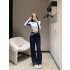 펜디 26SS 여성 포켓 배색 스트레이트 데님 팬츠