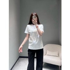 셀린느 26SS 여성 레터링 자수 반팔 티셔츠
