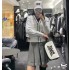 PXG 겨울 여성 다운 니트 믹스 자켓