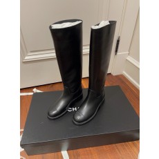 샤넬 클래식 로고 라이딩 롱 부츠