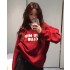 미우미우 신년 한정 배색 레이어드 자수 기모 맨투맨