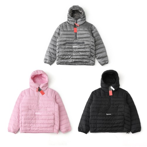 슈프림 FW25 마이크로 다운 하프집 후디 패딩 (남녀공용)