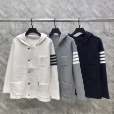 [대리석집] 톰브라운 와플 물결 니트 후드 집업 코트