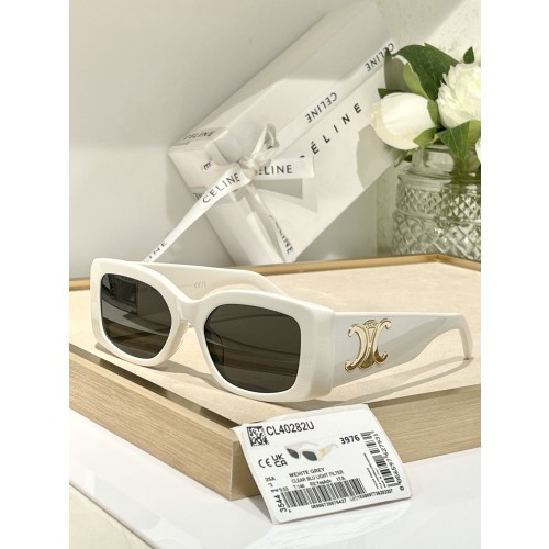 셀린느 로고 선글라스 CL40282 화이트