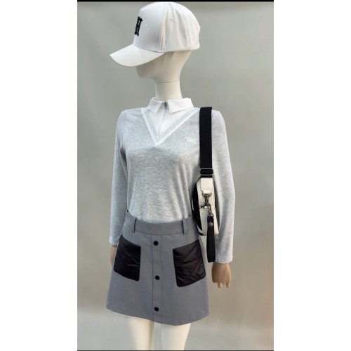 PXG 여성 캐주얼 빅포켓 반스커트 신상