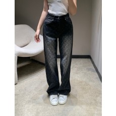 마린세르 문 로고 데님 팬츠
