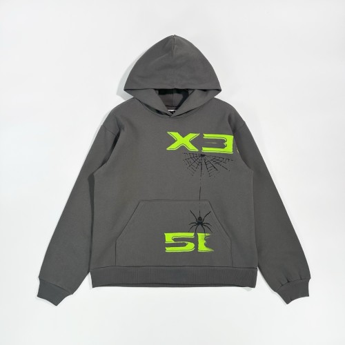 스파이더 5EX 기모 후드 그레이브라운