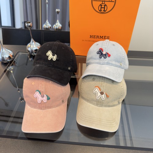 에르메스 로데오 자수 베이스볼 모자 남녀공용