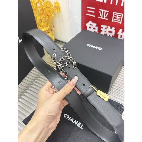 샤넬 CC로고 체인 벨트 3cm