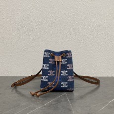 셀린느 마이크로 세일러 백 데님자수브라운