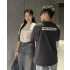 [V공장] 발렌시아가 테이프 와펜 스티커 반팔 2컬러 남녀공용