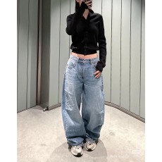[V공장] 알렉산더왕 큐빅 와이드 레그 진