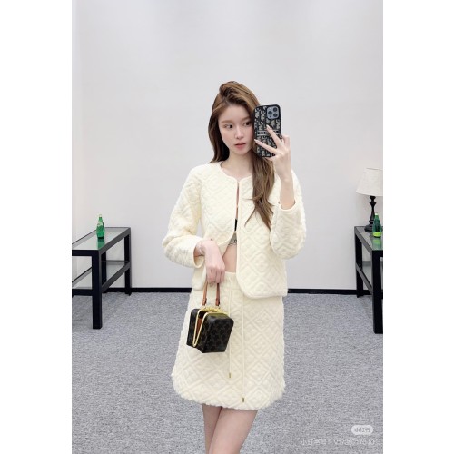 [V공장] 루이비통 26S 다이아몬드 패턴 울 스커트