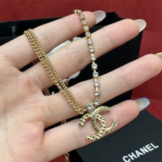 [폭스샵] 샤넬 25P 더블 체인 하프 더블 C 목걸이