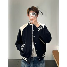 셀린느 24Fw 클래식 천연 가죽 베이스볼 재킷
