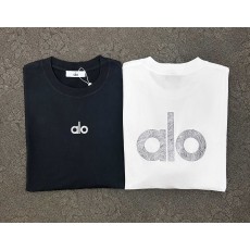 알로 신상 앞뒤 레이저 크랙 라인 루즈핏 반팔 티셔츠