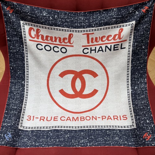 [폭스샵] 샤넬 Tweed Coco Bandana 실크 스카프