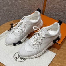[찡댄] 에르메스 바운싱 스니커즈 스웨이드 화이트