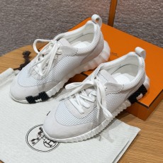 [찡댄] 에르메스 바운싱 스니커즈 패브릭 화이트