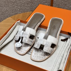 [찡댄] 에르메스 오란 샌들 악어가죽 히말라야