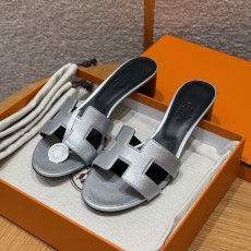 [찡댄] 에르메스 오아시스 하이힐 샌들 실버