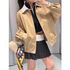 미우미우 스트라이프 칼라 워크웨어 재킷