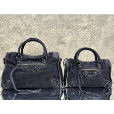 [소련] 발렌시아가 르 시티 데님 백 블랙
