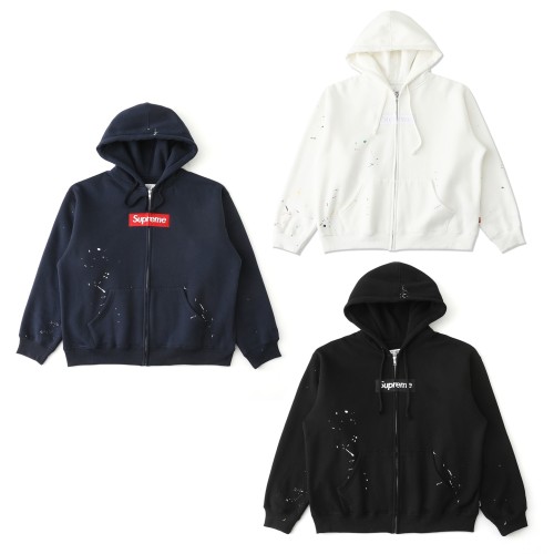 슈프림 × 메종 마르지엘라 SS26 로고 후드 집업