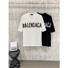 발렌시아가 26SS 헤비웨이트 하이넥 반팔티