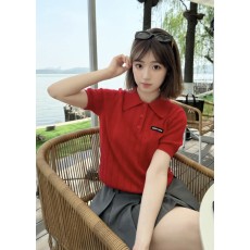 [TJ공장] 미우미우 캐시미어 실크 혼방 폴로 셔츠