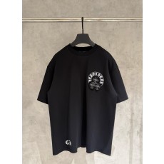 크롬하츠 아플리케 자수 티셔츠 남녀공용