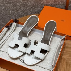 [찡댄] 에르메스 오아시스 하이힐 샌들 퓨어 화이트