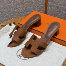 [찡댄] 에르메스 오아시스 하이힐 샌들 브라운