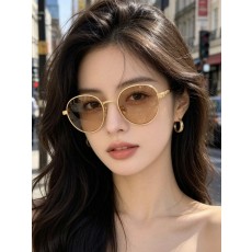 샤넬 판토스 프레임 선글라스 2225-S 골드브라운