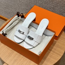 [찡댄] 에르메스 지지 50 힐 샌들 블랑실버